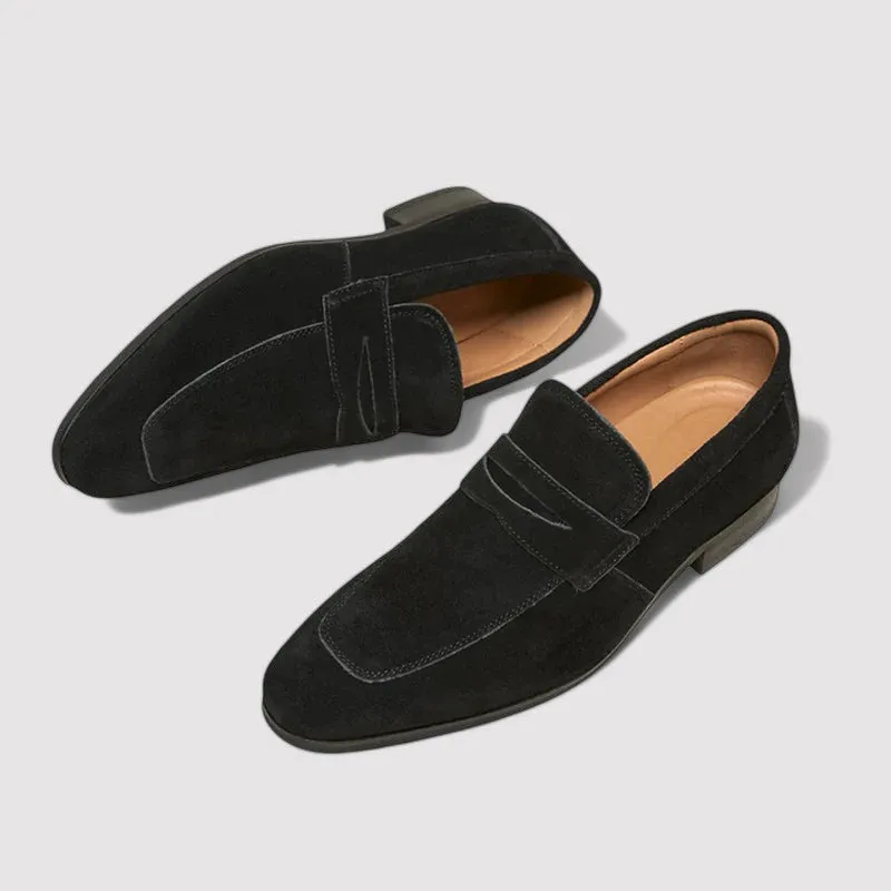 Ancien | Old Money Suede Penny Loafers