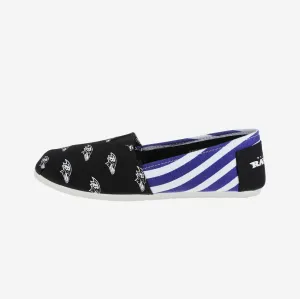 Baltimore Ravens Womens Stripe Canvas Shoe