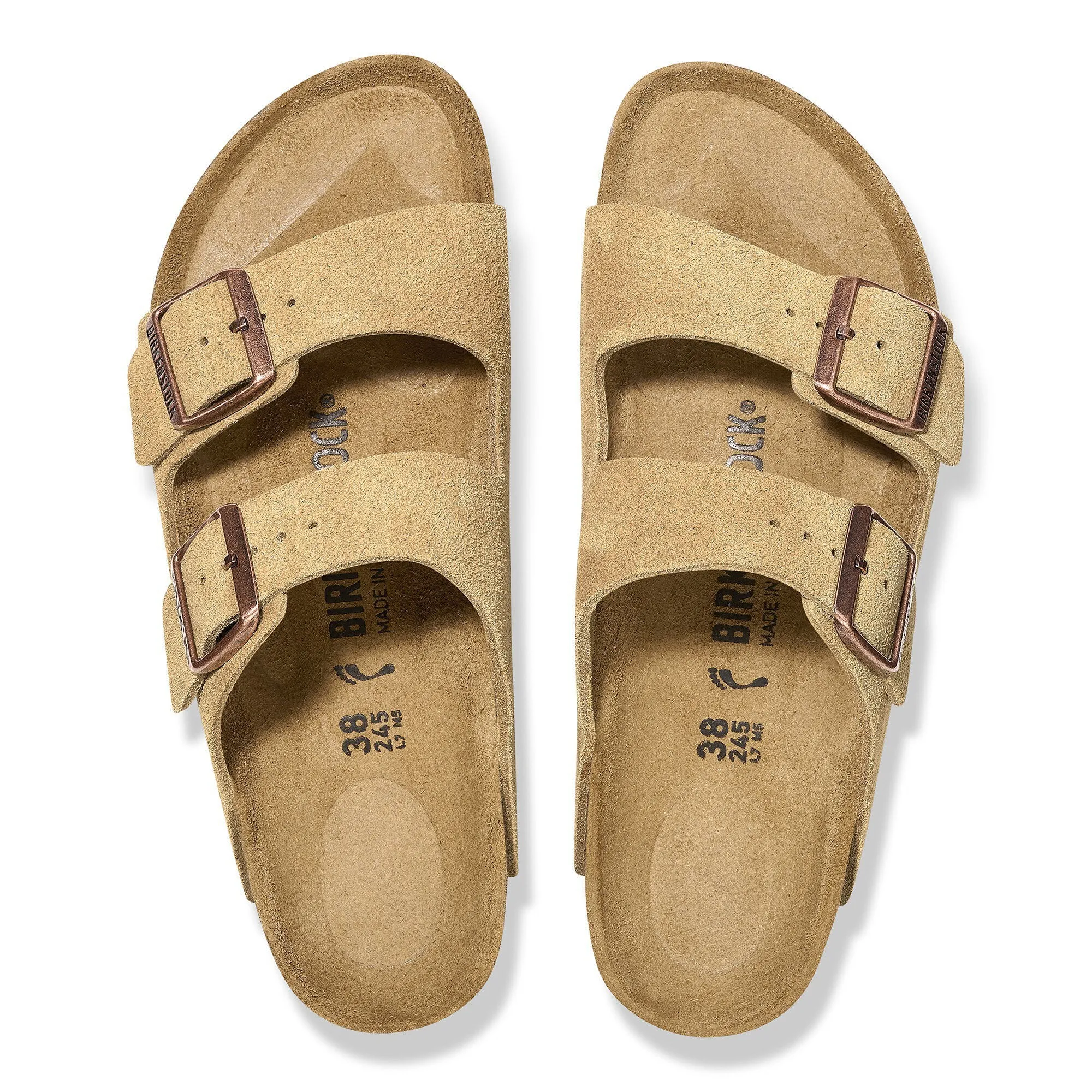 Birkenstock Arizona Suede Leather - LATTE CREAM