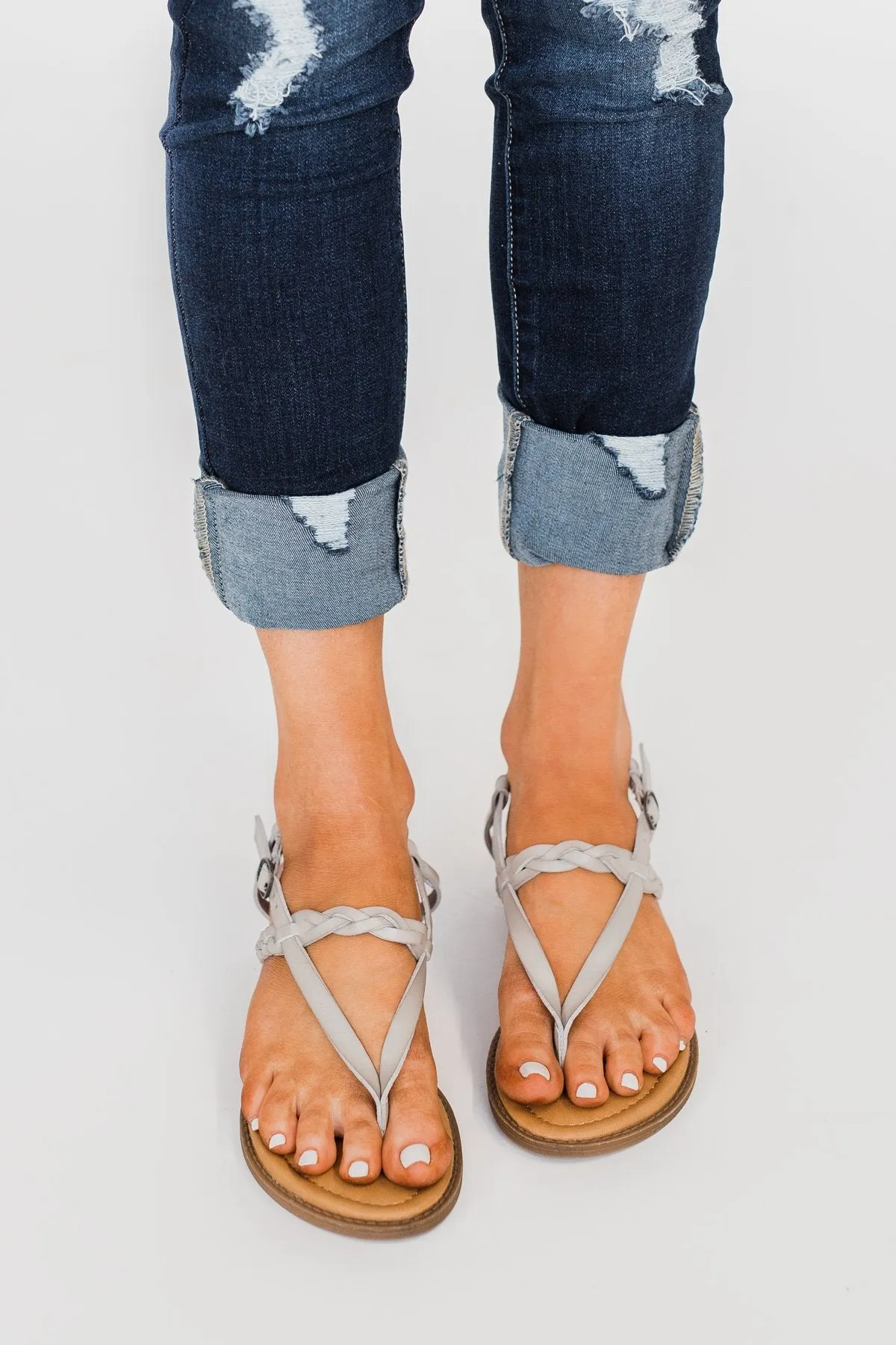 Blowfish Berg-B Sandals- Stone Grey