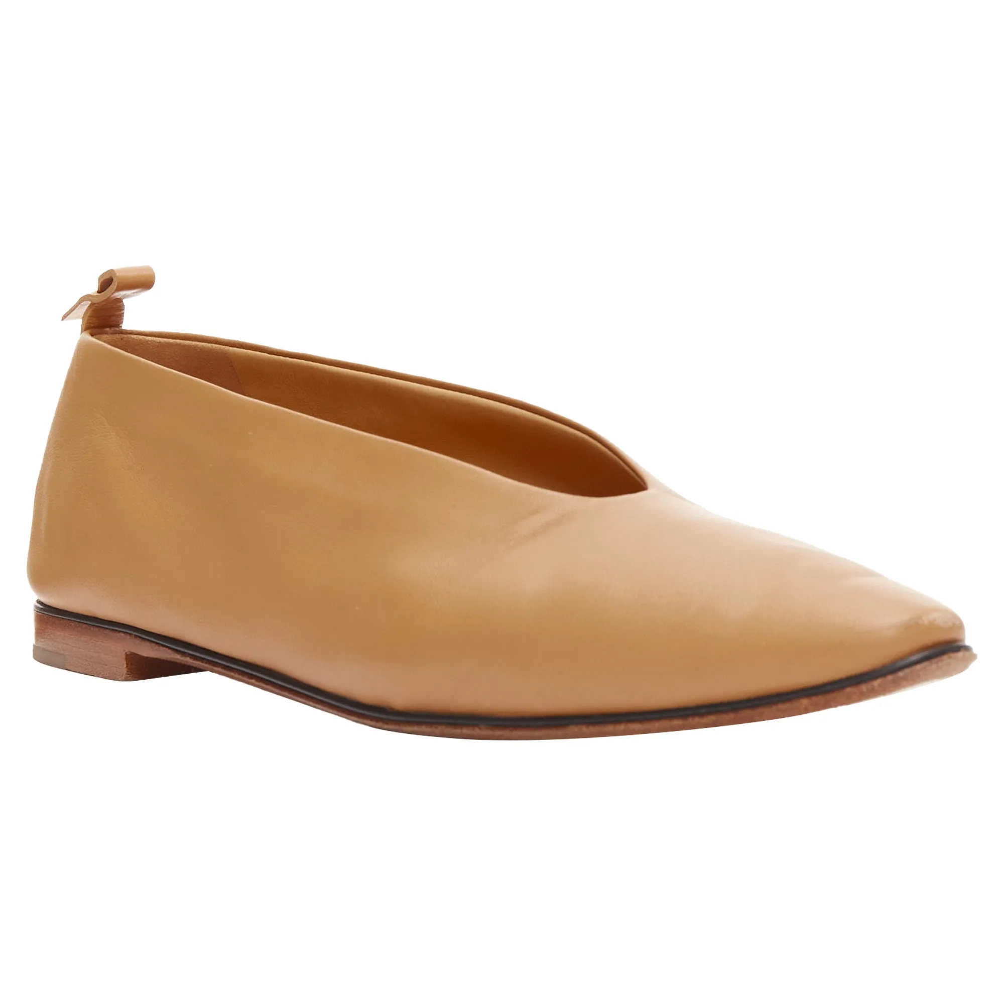 Bottega Veneta leather low vamp pointed ballet flats