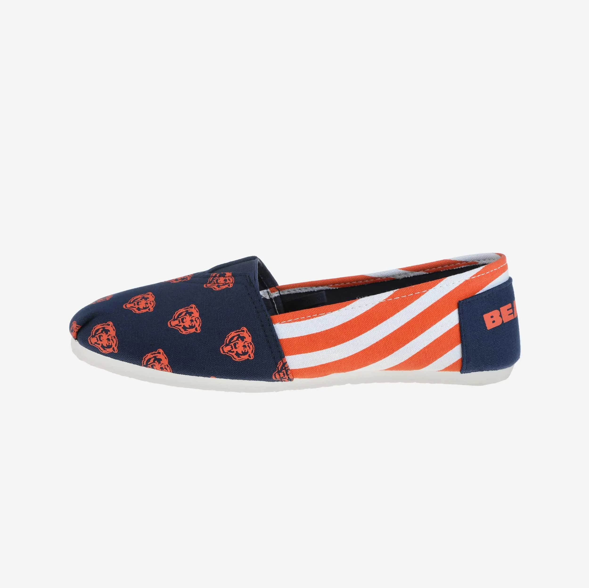 Chicago Bears Womens Stripe Canvas Shoe