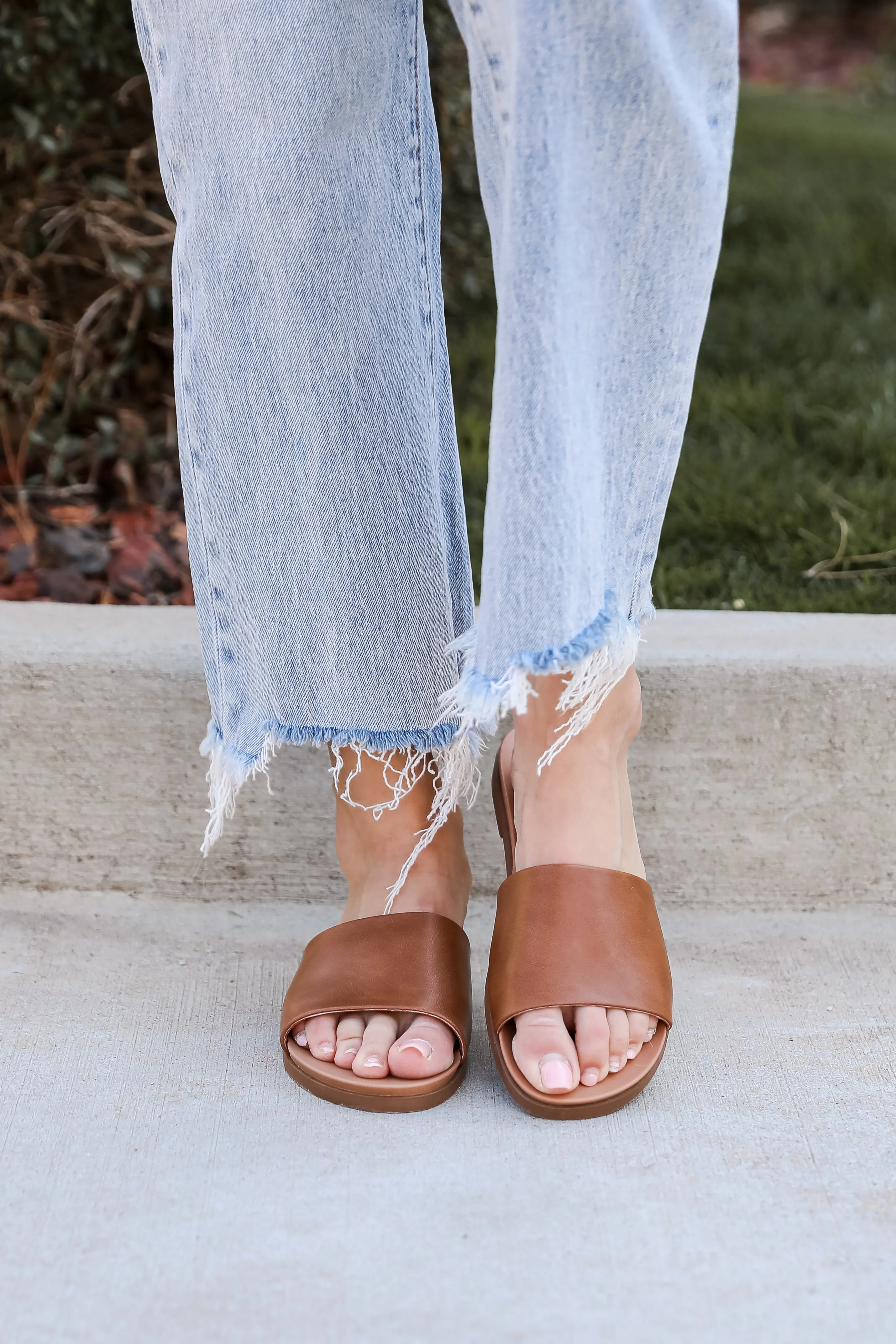 FINAL SALE - Sandy Sole Tan Slide Sandals