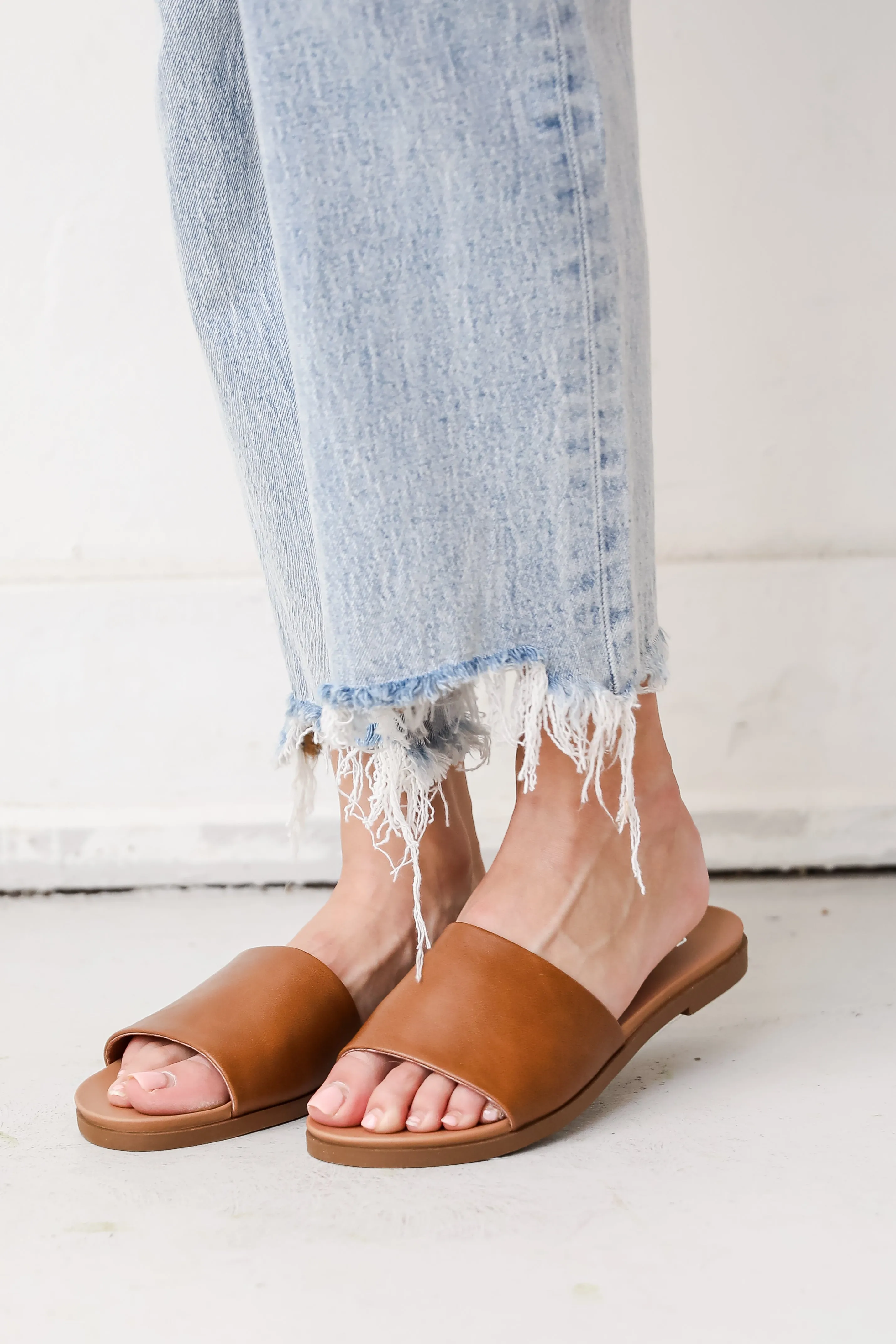 FINAL SALE - Sandy Sole Tan Slide Sandals