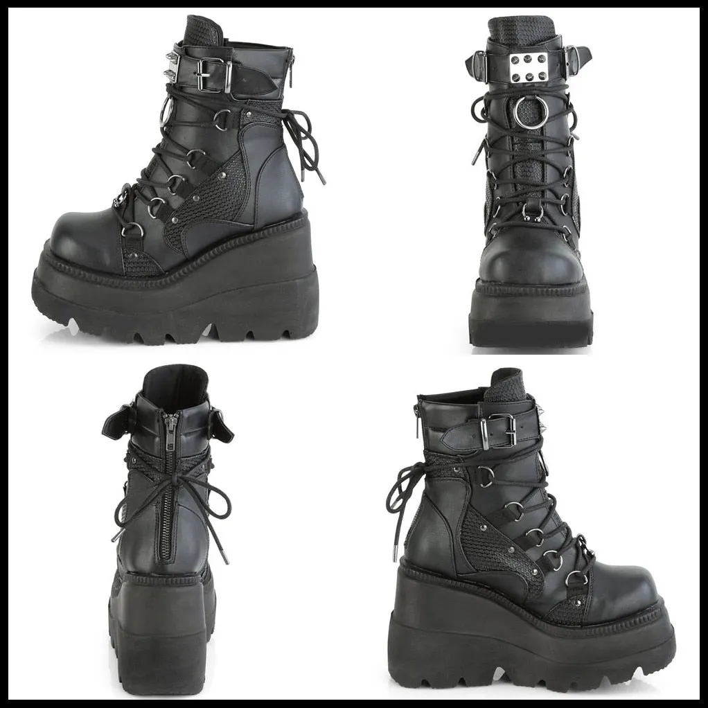 Funki Buys | Boots | Women's Gothic Punk Buckle Ring Creepers