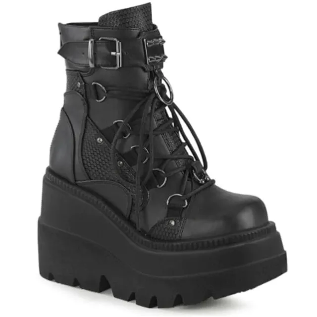 Funki Buys | Boots | Women's Gothic Punk Buckle Ring Creepers