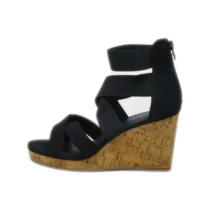 Graceland Wedge Sandals Suede Black Colour For Women