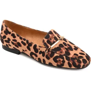 Journee Collection Womens Wrenn Animal Print Slip On Loafers