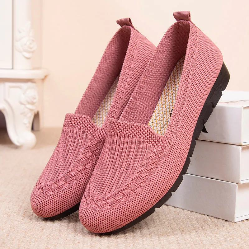 kamames Casual Summer Mesh Breathable Shoes Women's Slip on Flat Shoes Ladies Loafers Comfortable Lightweight Sneaker Flats Footwear