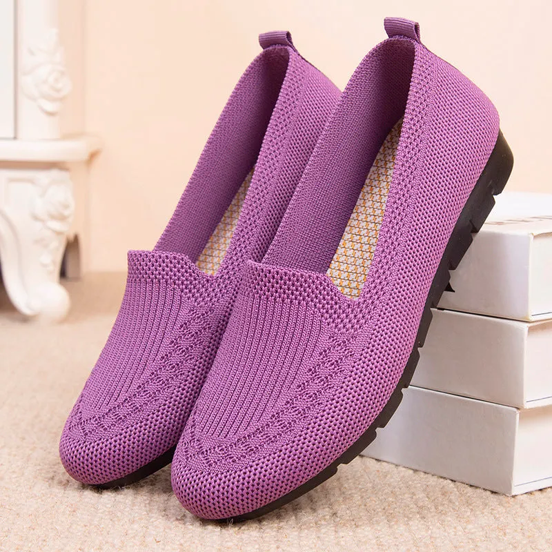 kamames Casual Summer Mesh Breathable Shoes Women's Slip on Flat Shoes Ladies Loafers Comfortable Lightweight Sneaker Flats Footwear