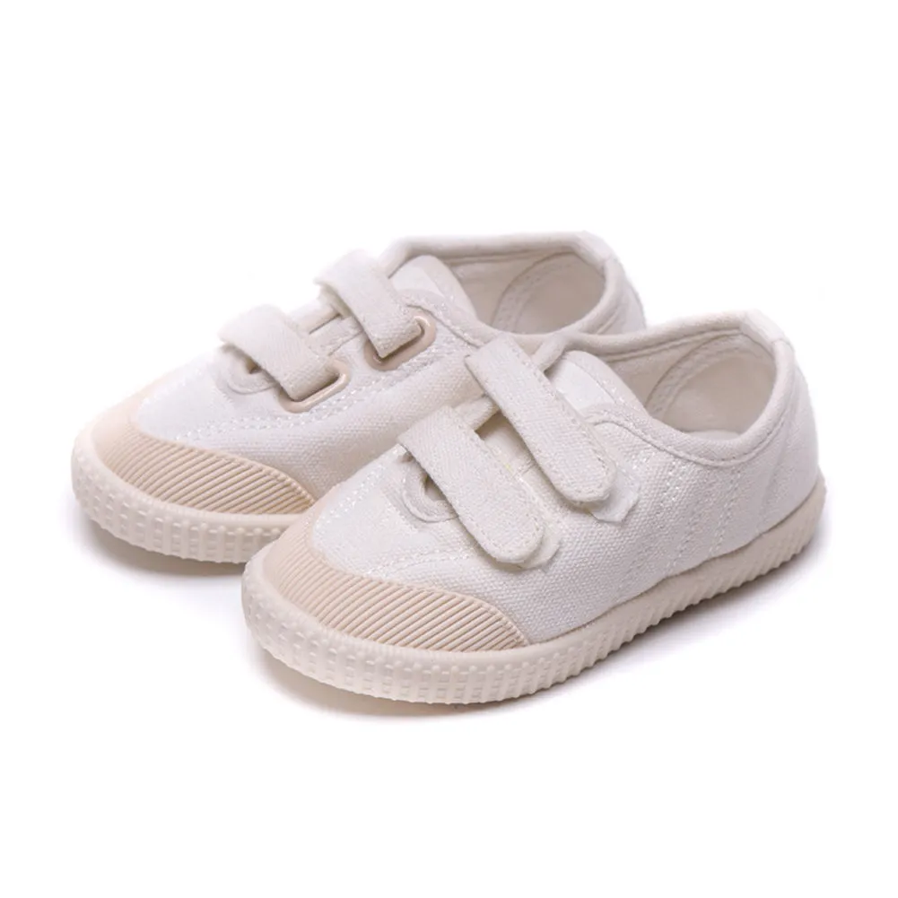 Kids Soft Sole Casual Shoes Comfortable Non-Slip Hook&Loop Canvas Shoes