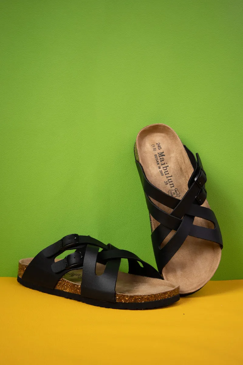 MAIBULUN | Layana Double Criss Cross Footbed Sandal