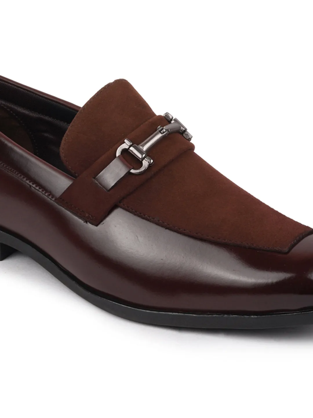 Men Brown Party Slip On Loafers