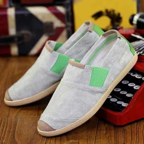 Men Casual Outdoor Slip On Canvas Comfortable Flats Loafers Shoes