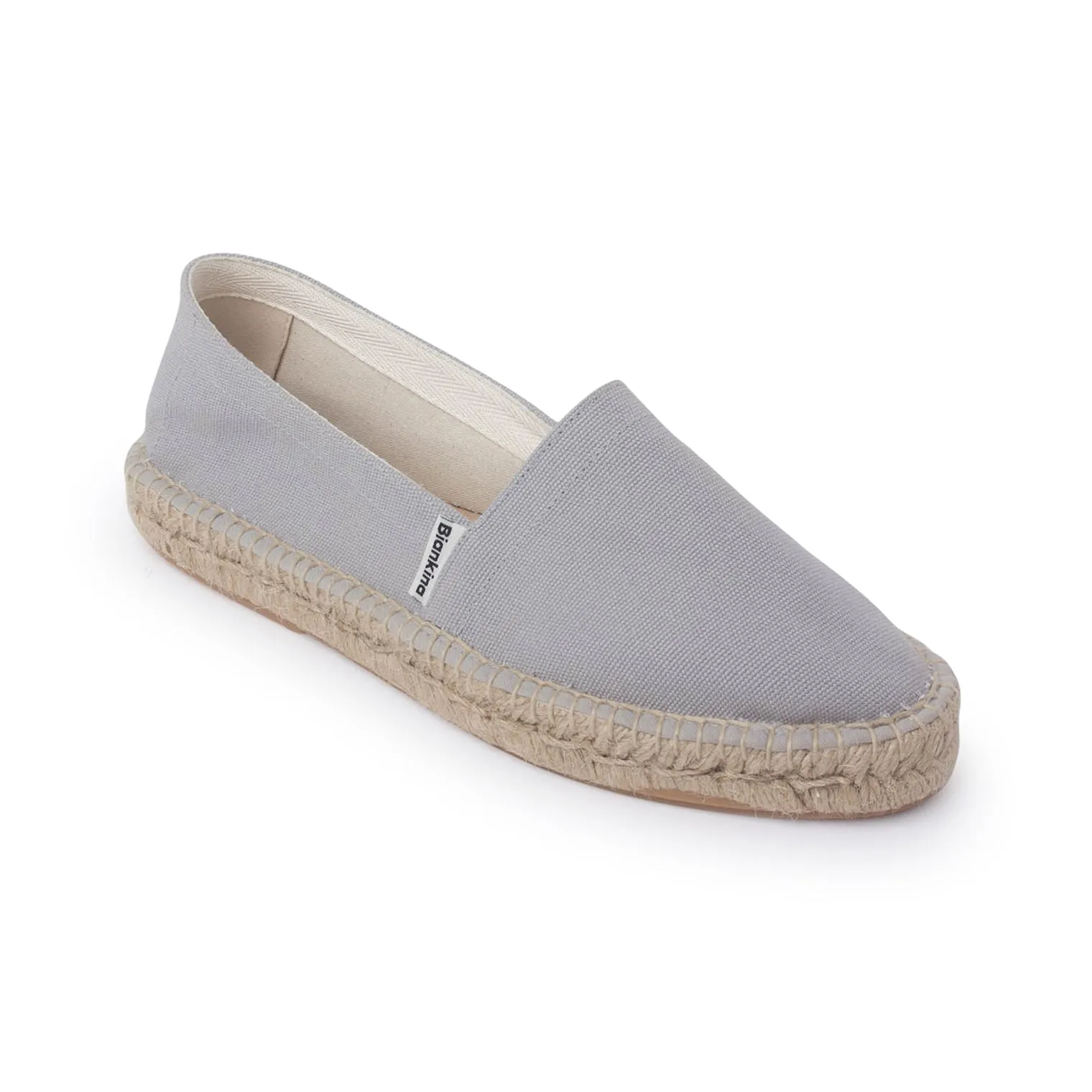 Mila Sustainable, Eco Friendly, Vegan Canvas Espadrille Flats - Grey