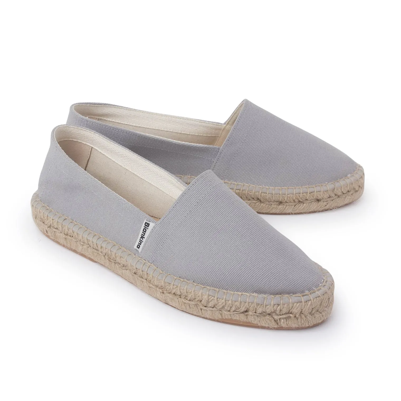 Mila Sustainable, Eco Friendly, Vegan Canvas Espadrille Flats - Grey