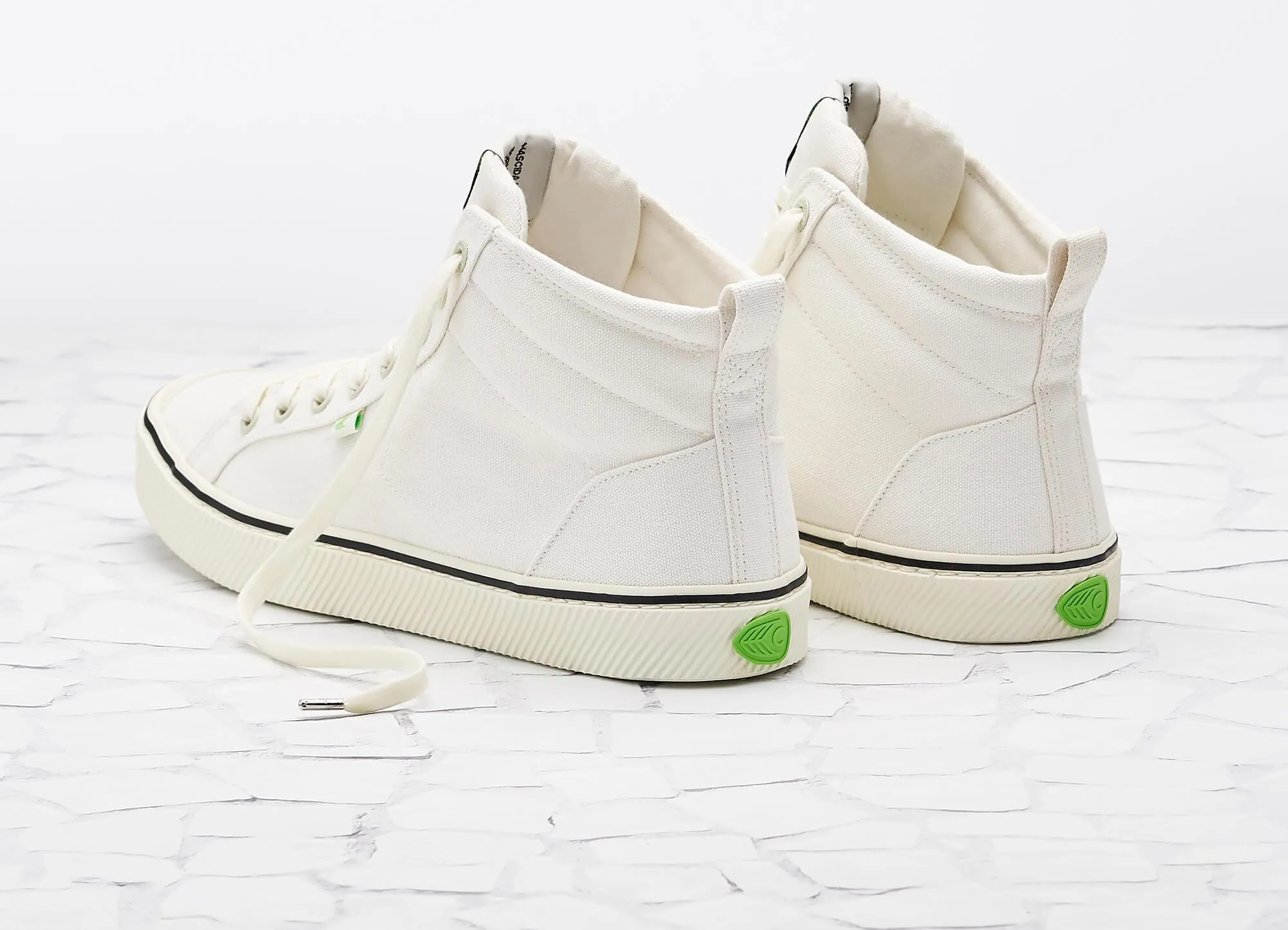 OCA High Stripe White Canvas Sneaker Women