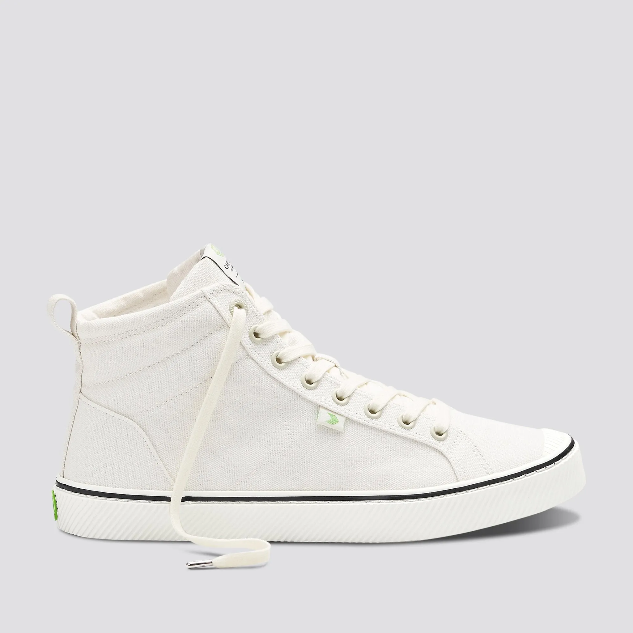 OCA High Stripe White Canvas Sneaker Women