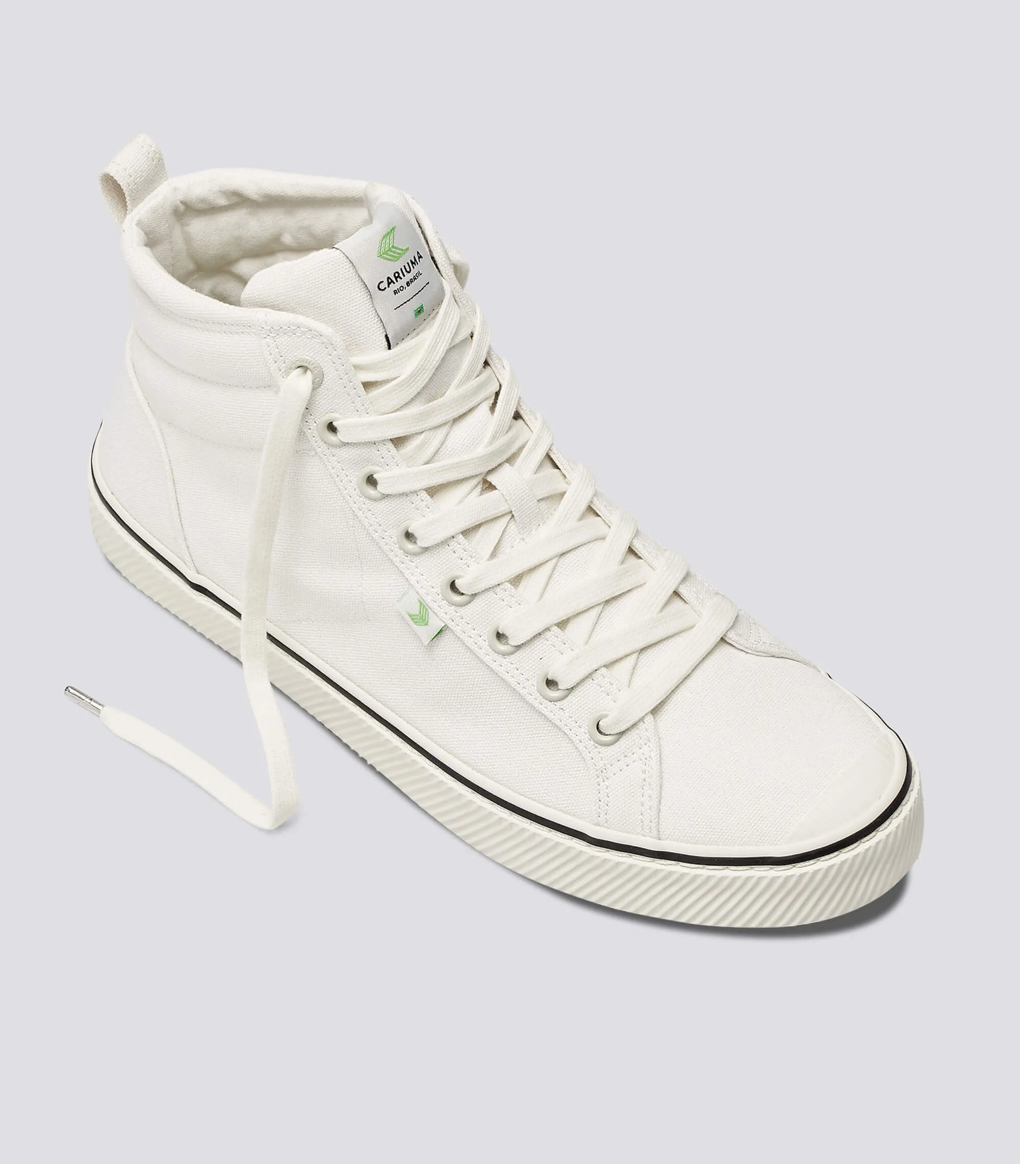 OCA High Stripe White Canvas Sneaker Women