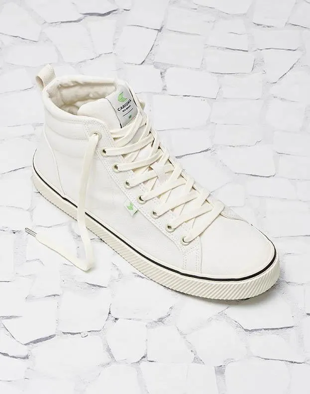 OCA High Stripe White Canvas Sneaker Women