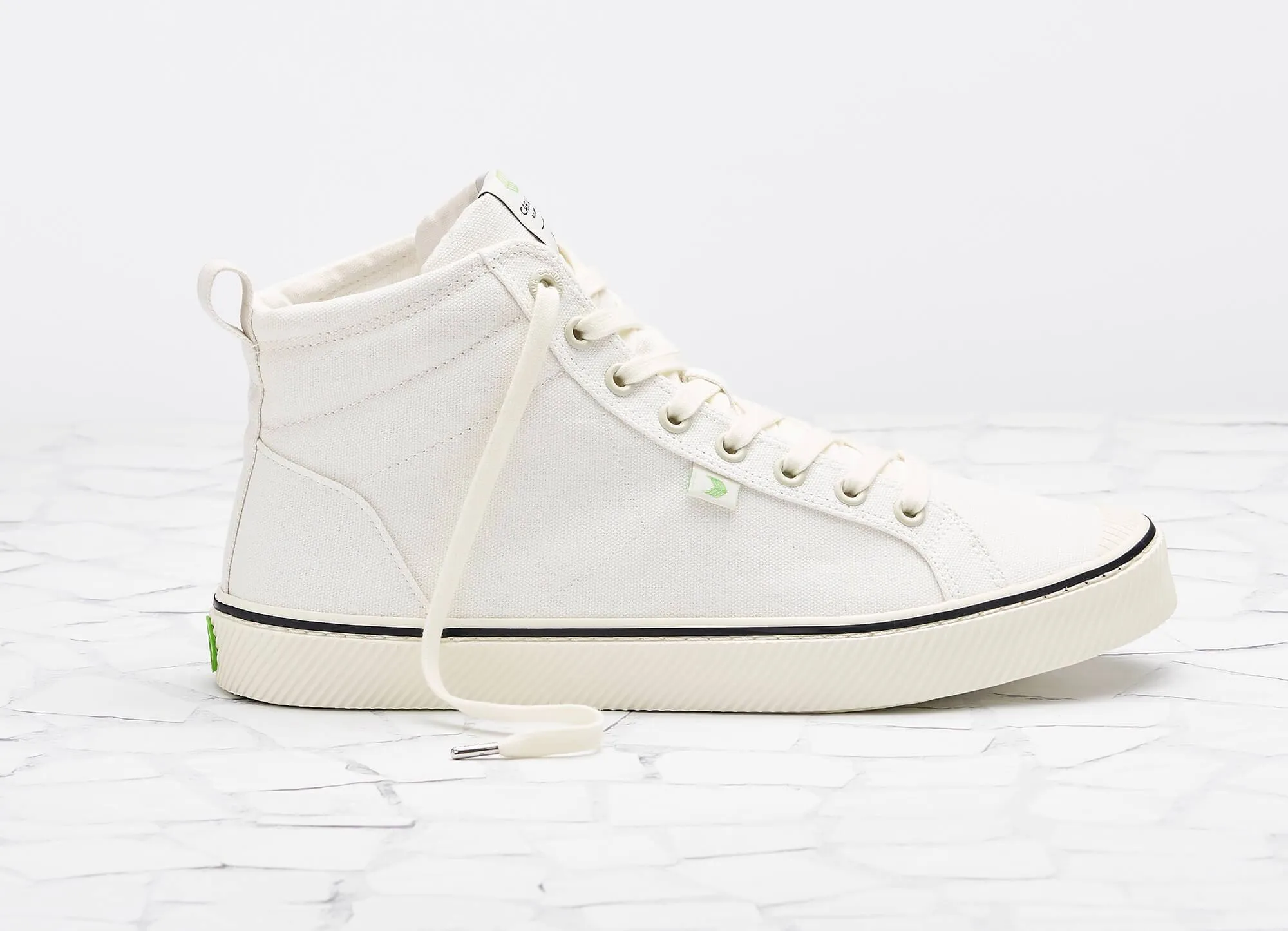 OCA High Stripe White Canvas Sneaker Women