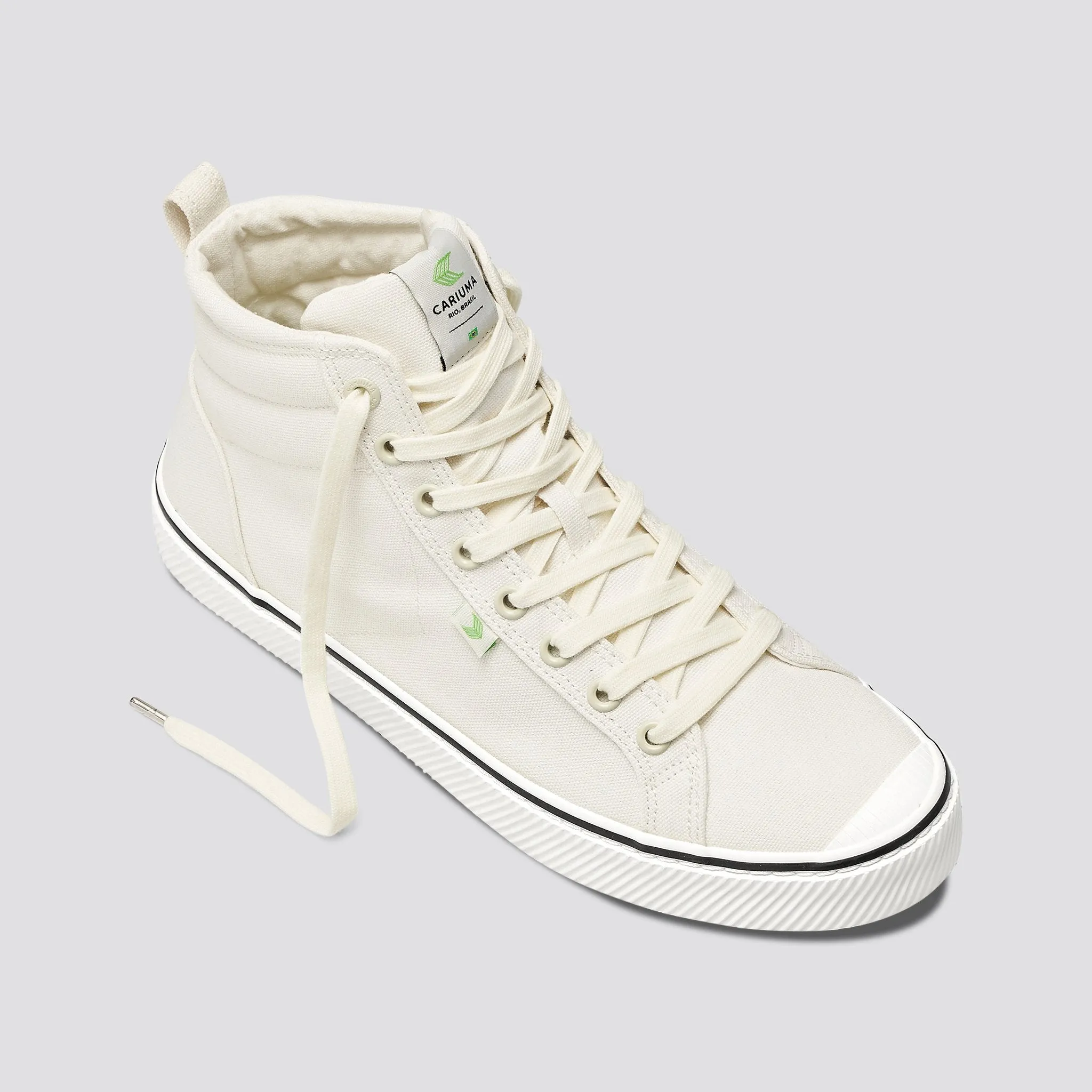 OCA High Stripe White Canvas Sneaker Women