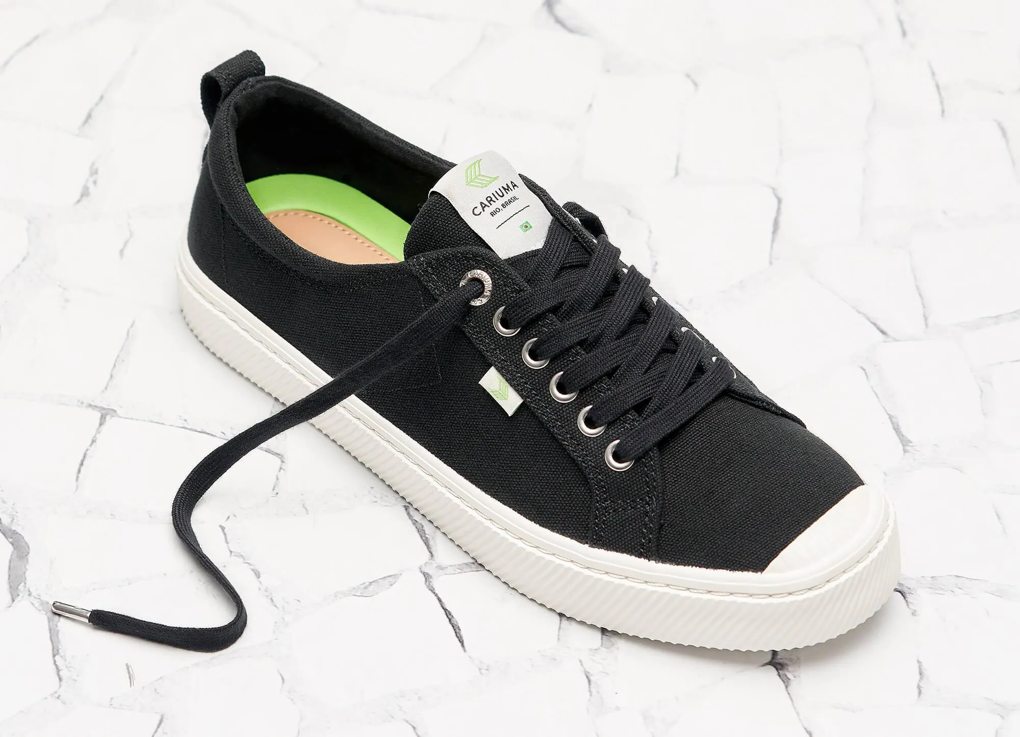 OCA Low Black Canvas Sneaker Women