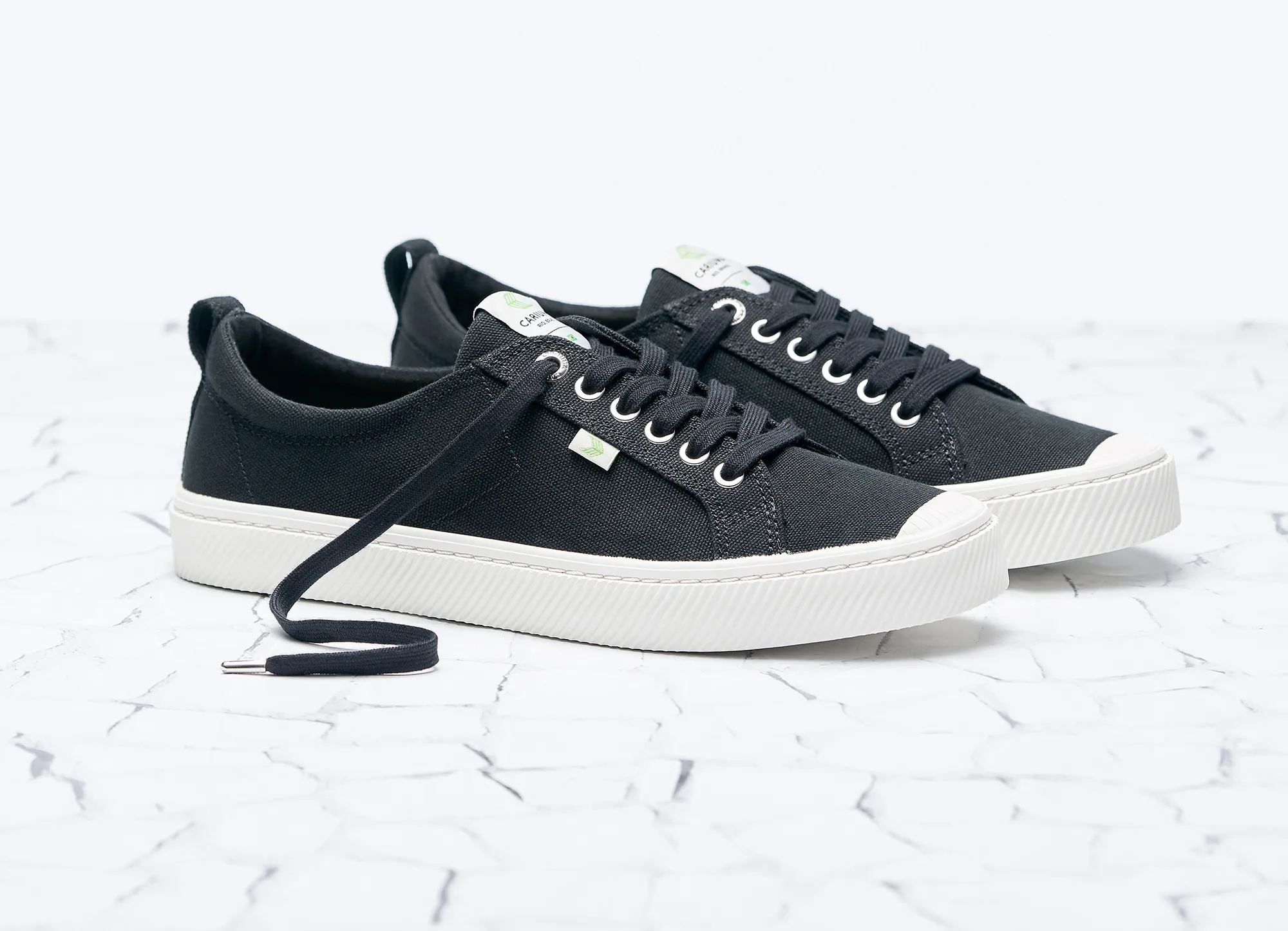 OCA Low Black Canvas Sneaker Women