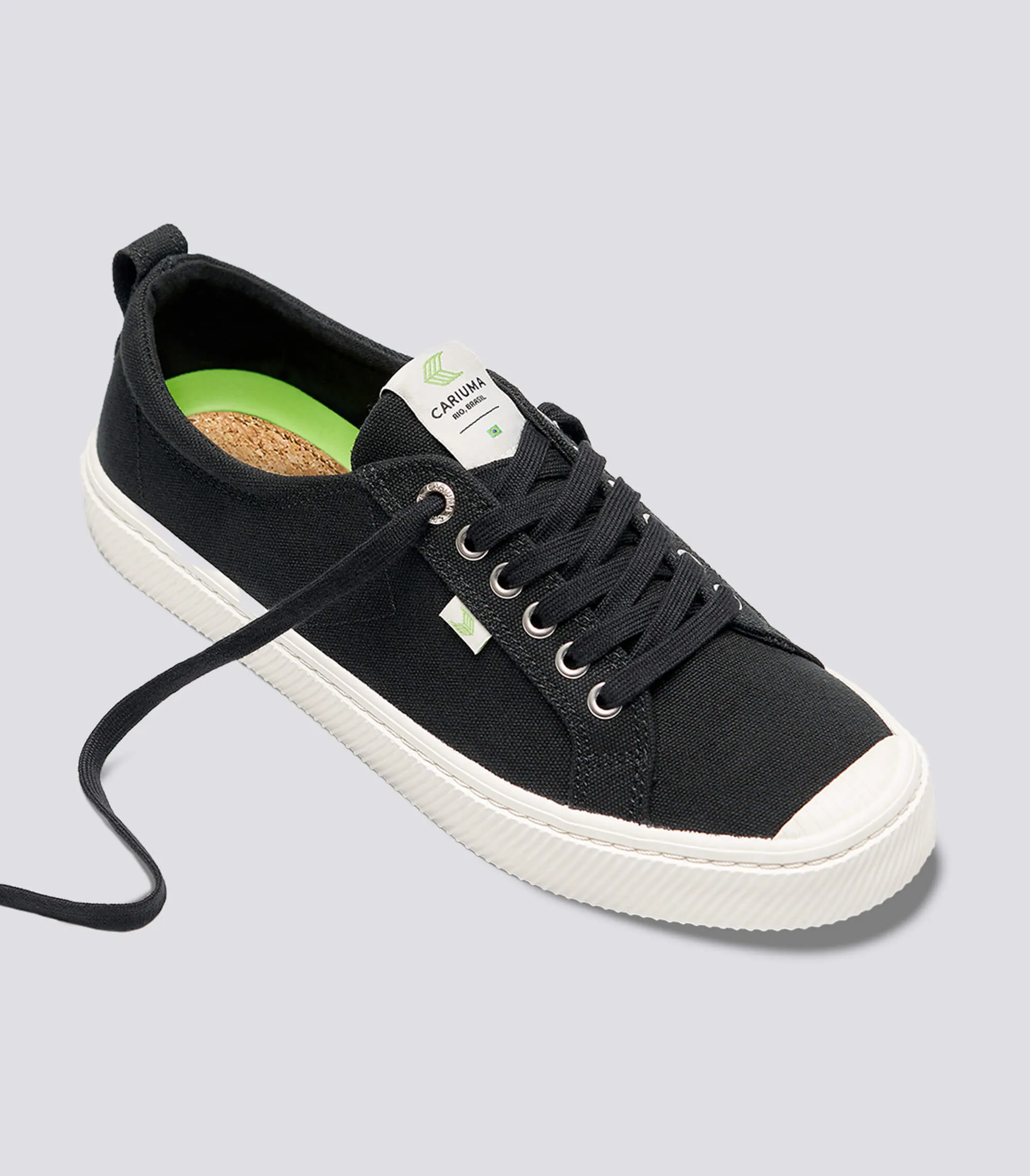 OCA Low Black Canvas Sneaker Women