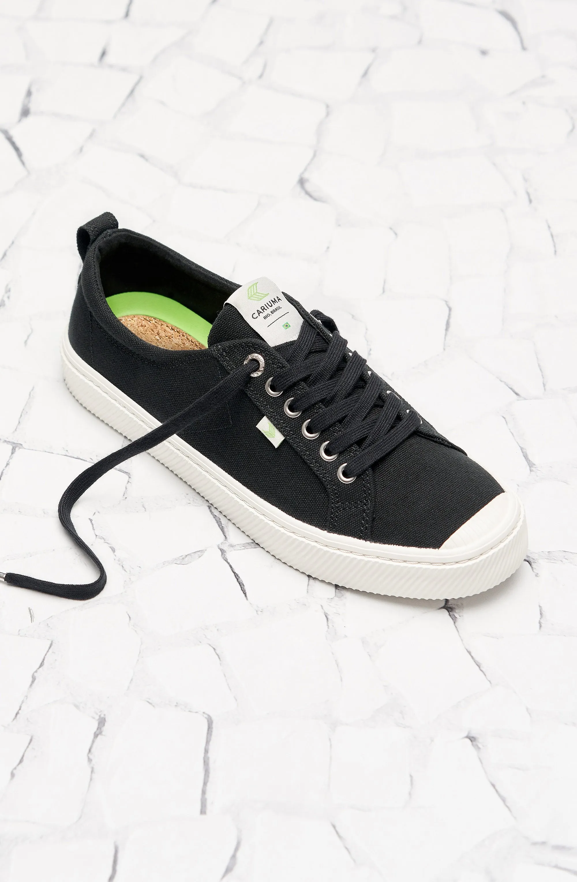 OCA Low Black Canvas Sneaker Women