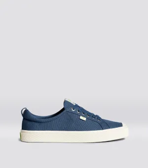 OCA Low Shadow Blue Canvas Sneaker Men