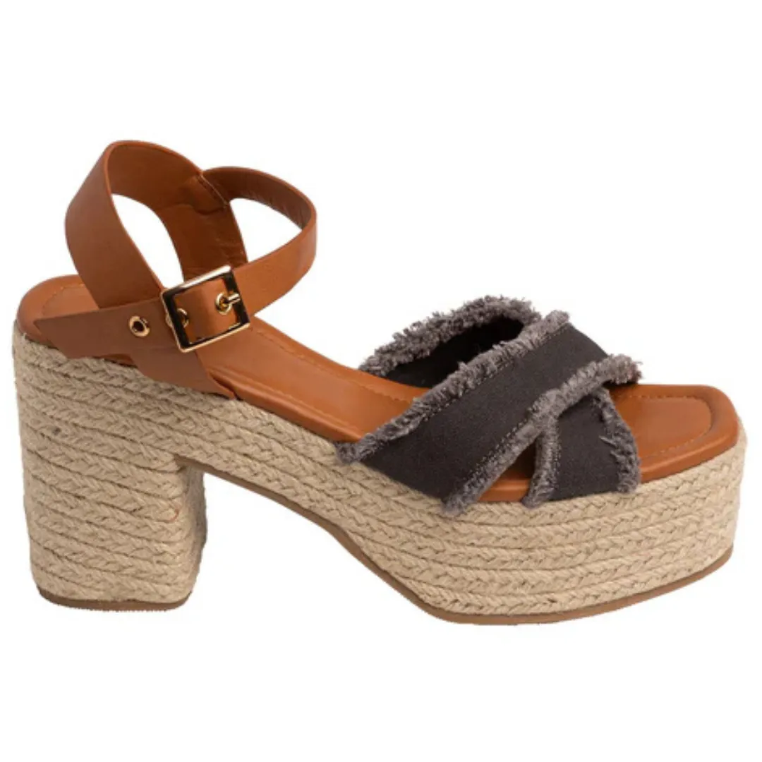 Online Exclusive | Nana Platform Open-Toe Sandals in Black and Brown