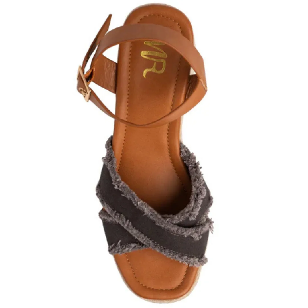 Online Exclusive | Nana Platform Open-Toe Sandals in Black and Brown