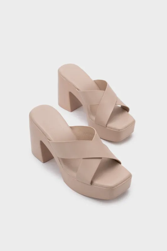 PLATFORM CHUNKY HEEL SLIDE