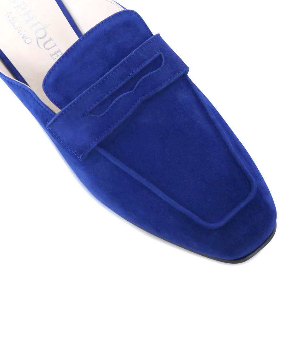 Riviera Mule Loafers in Cobalt