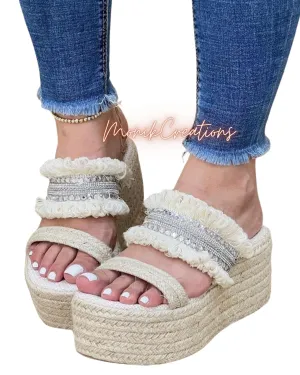 Silver Light Jute Espadrille