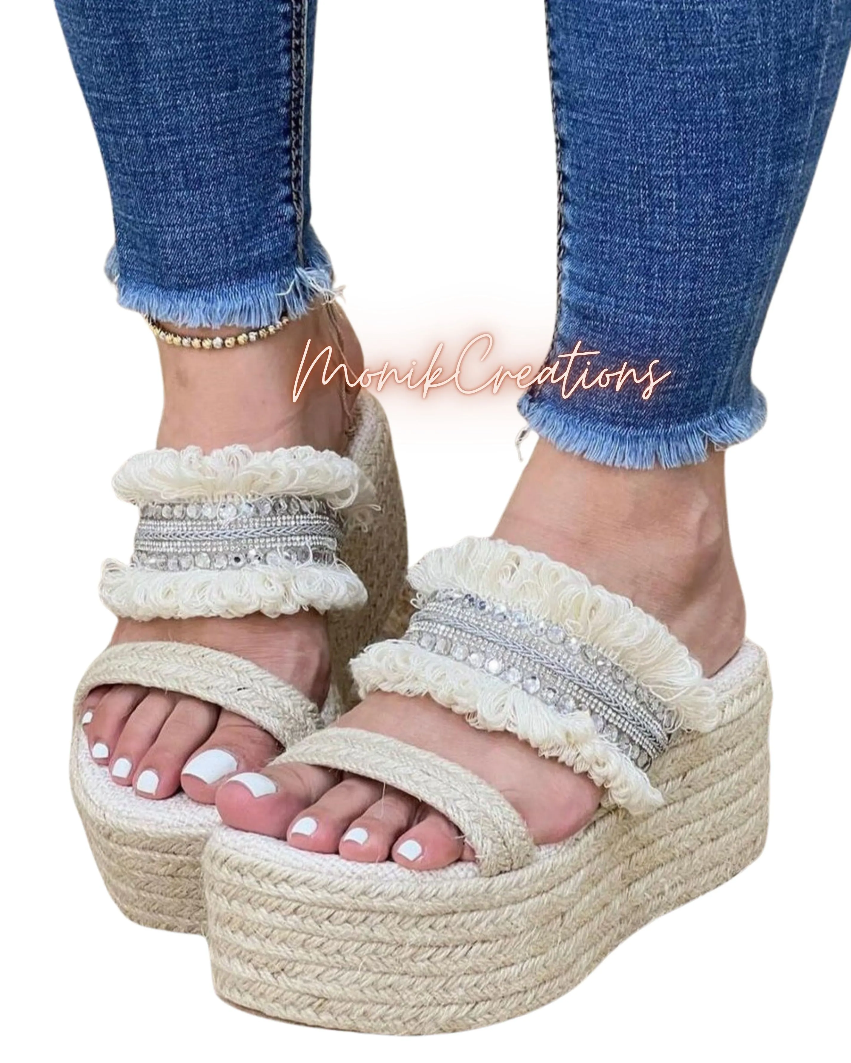 Silver Light Jute Espadrille