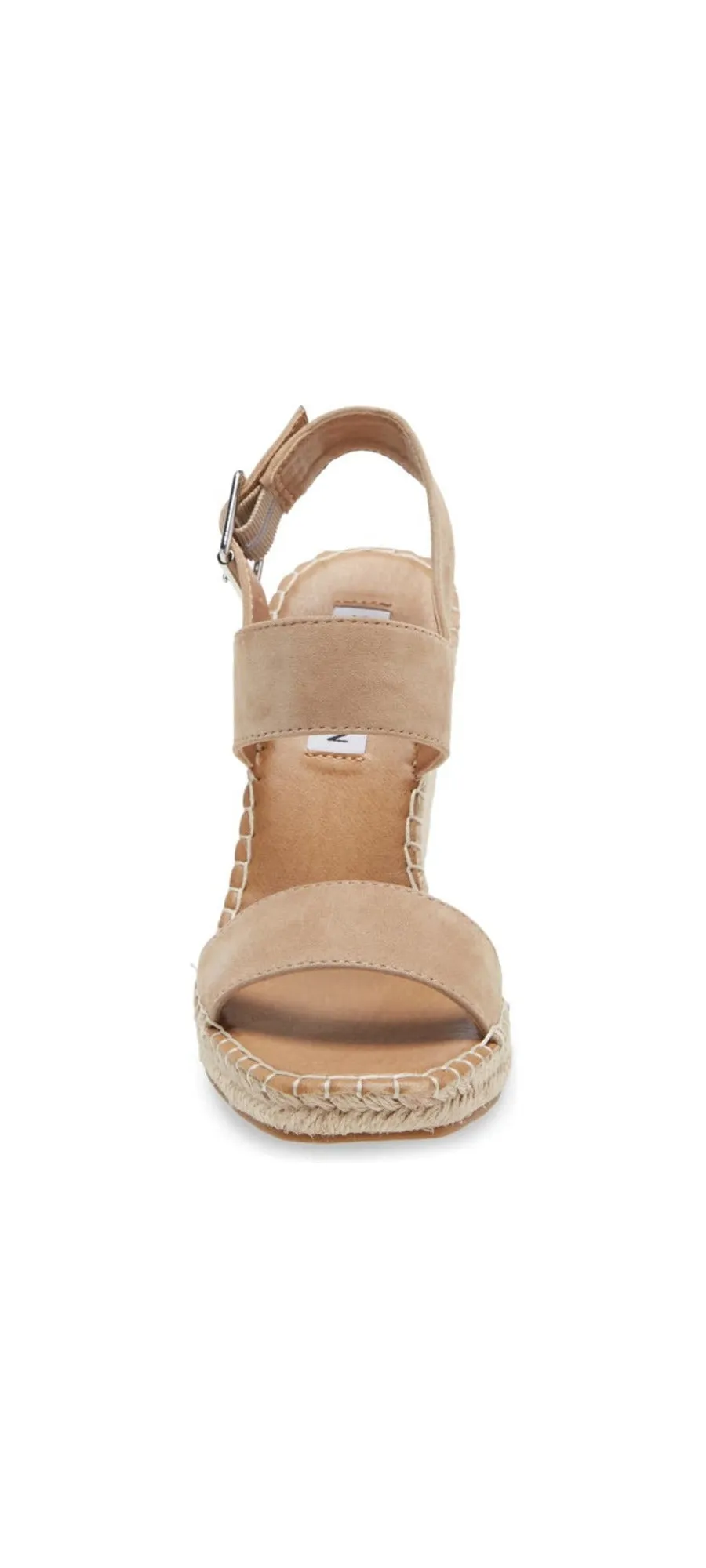 Steve Madden Uri Tan Suede Fashion Open Toe Casual Espadrille Wedge Sandals