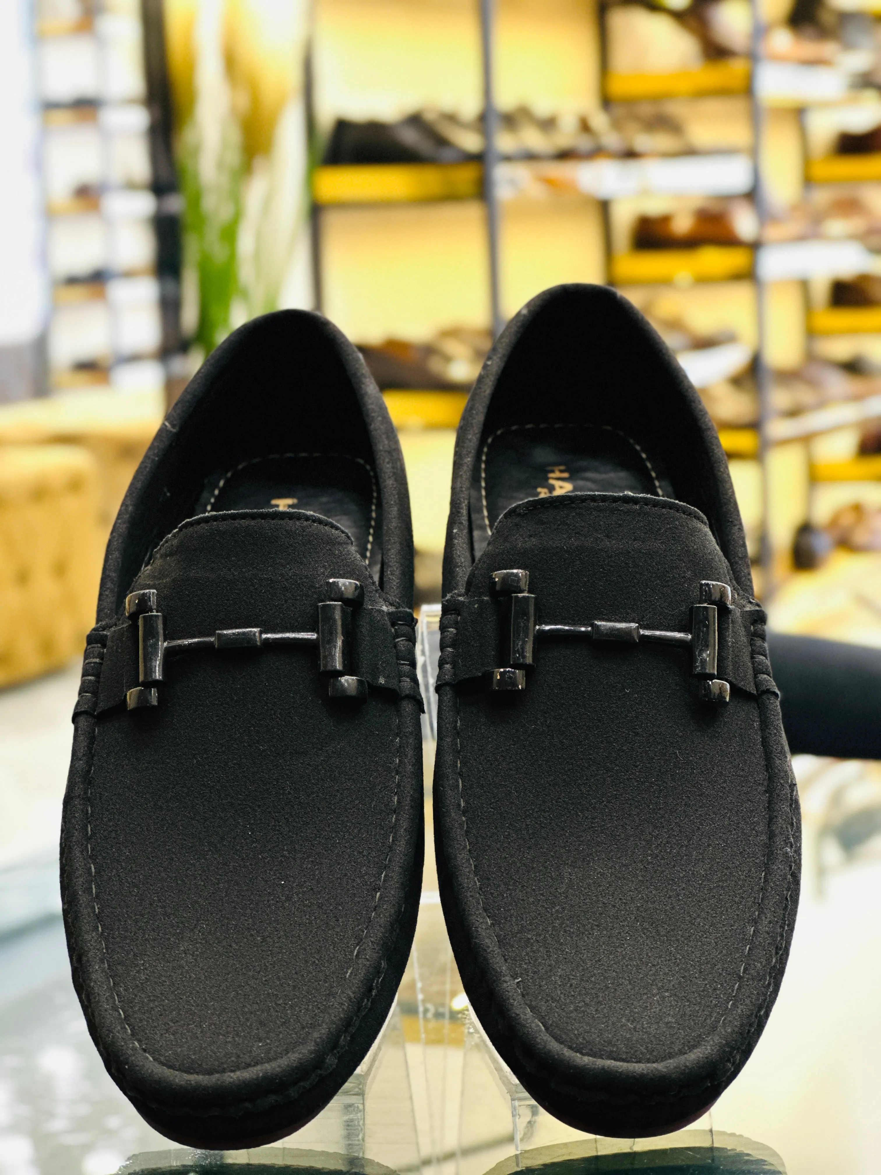 SUEDE BLACK LOAFERS