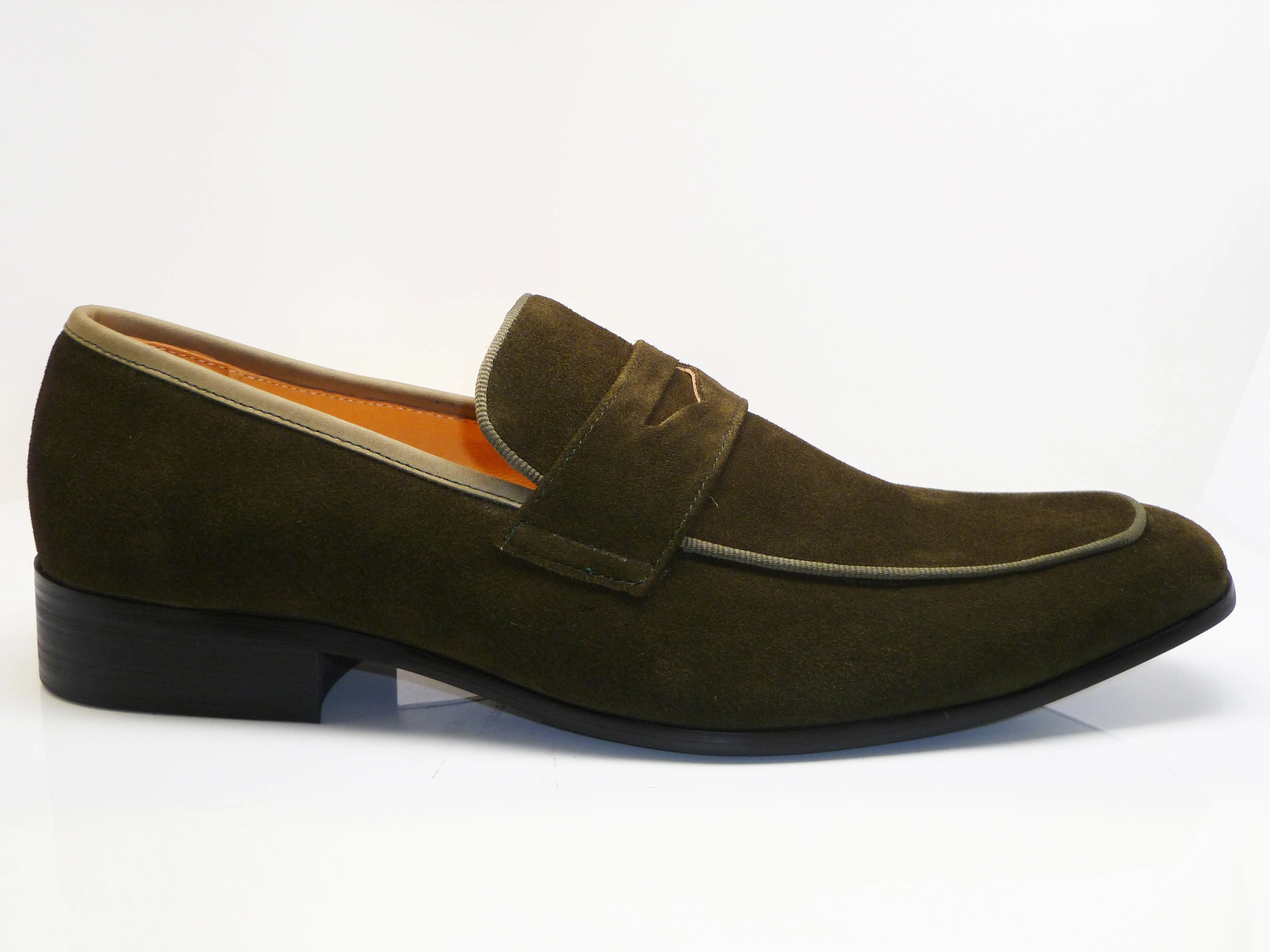 Suede Penny Loafer Olive