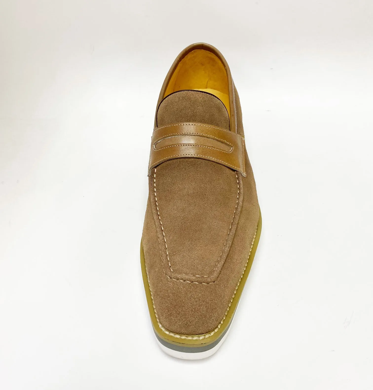 Suede Slip-On Penny Loafer Mocha