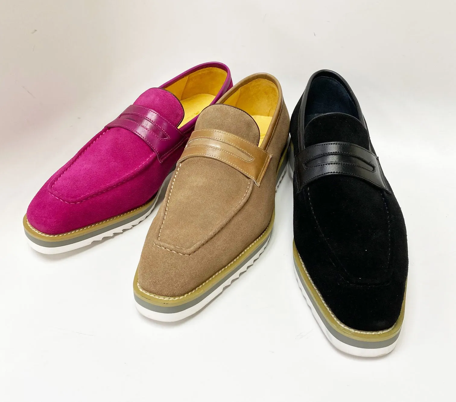 Suede Slip-On Penny Loafer Mocha