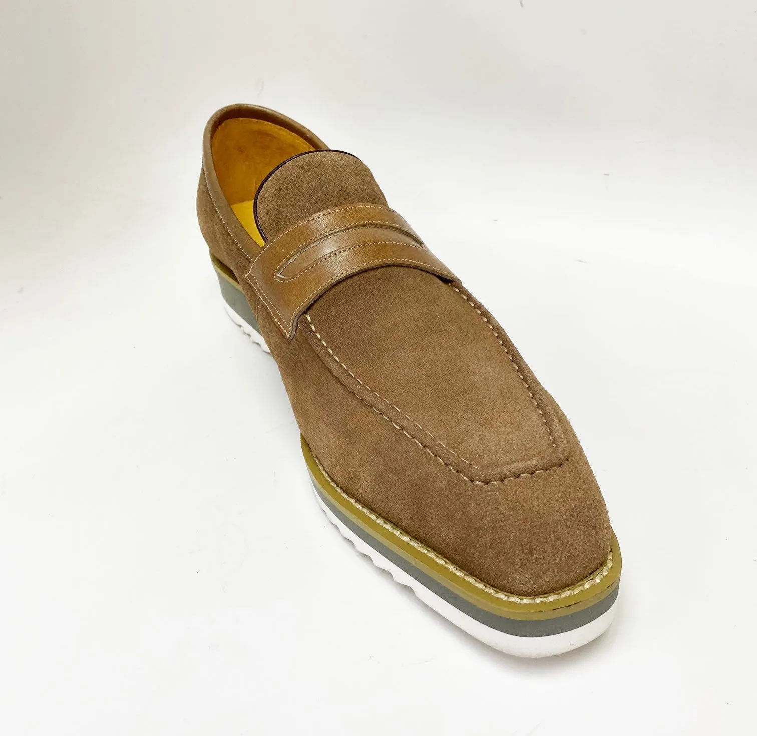 Suede Slip-On Penny Loafer Mocha