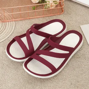 Women's Slippers Casual Summer Ladies Sandals Waterproof Non-slip Beach Slipper Jelly Shoes Wedges Heels Female Slides New